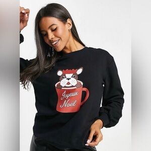 Threadbare Christmas Printed Frenchie Sweater - New with tag